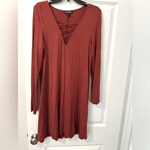 Express cut out fall dress